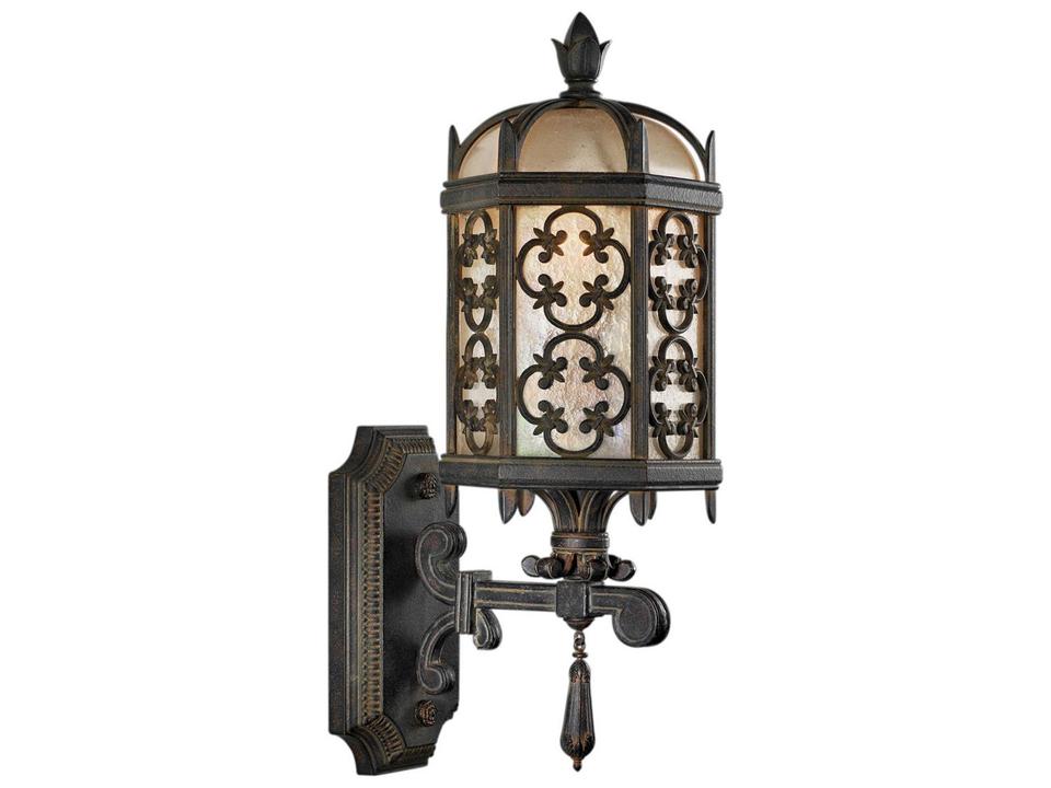 Costa del Sol 1-Light Outdoor Wall Sconce in Marbella Wrought Iron