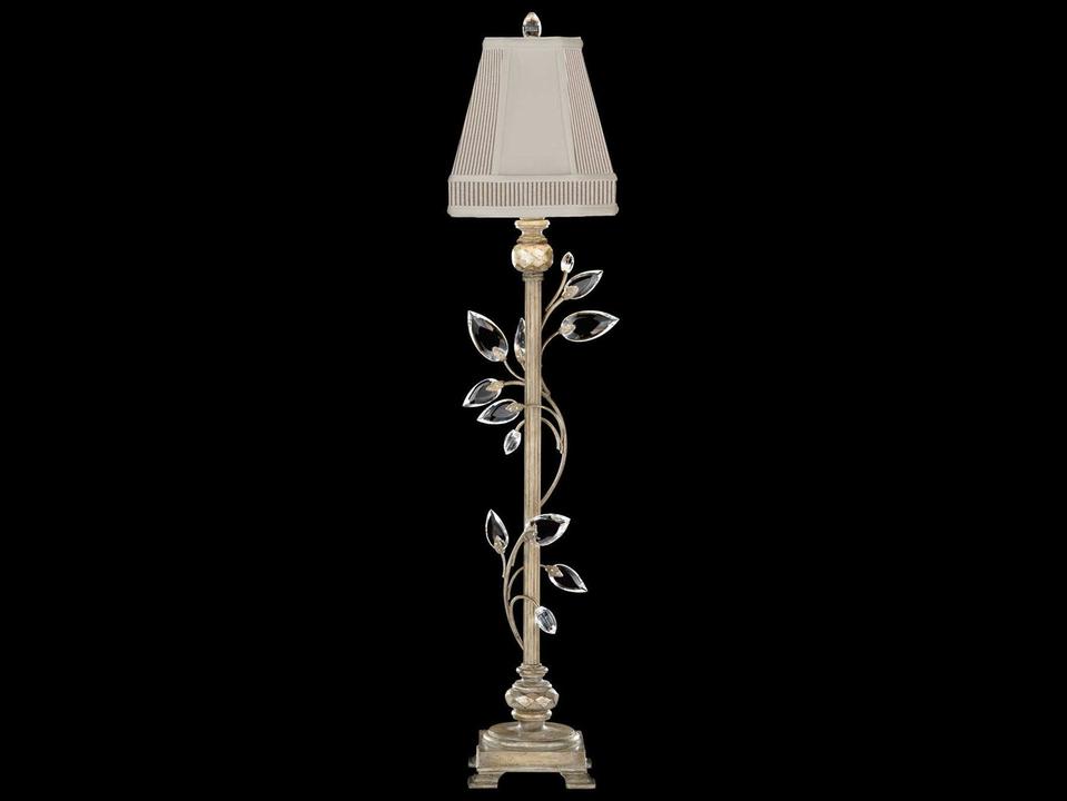 Crystal Laurel Silver Buffet Lamp