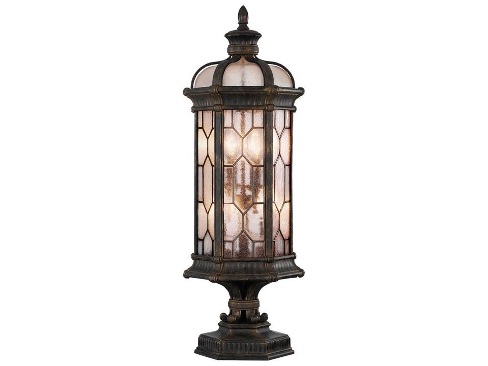 Devonshire 4-Light Outdoor Pier Mount in Antiqued Bronze