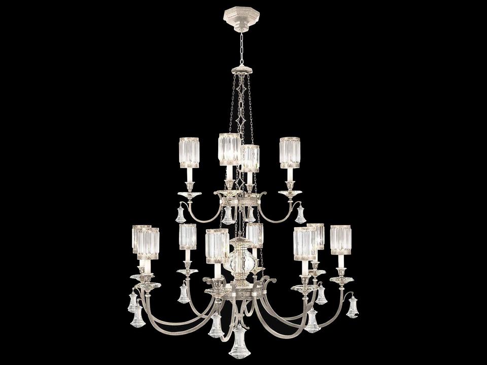 12-Light Eaton Place Silver Crystal Chandelier