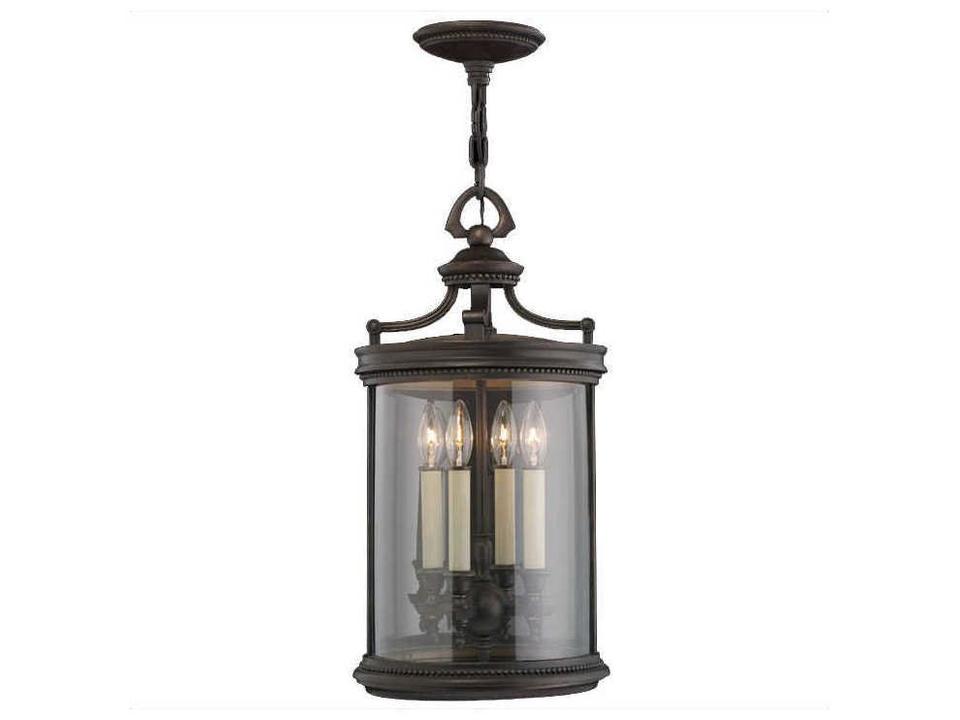 Louvre 4-Light Outdoor Pendant Light in Bronze Finish