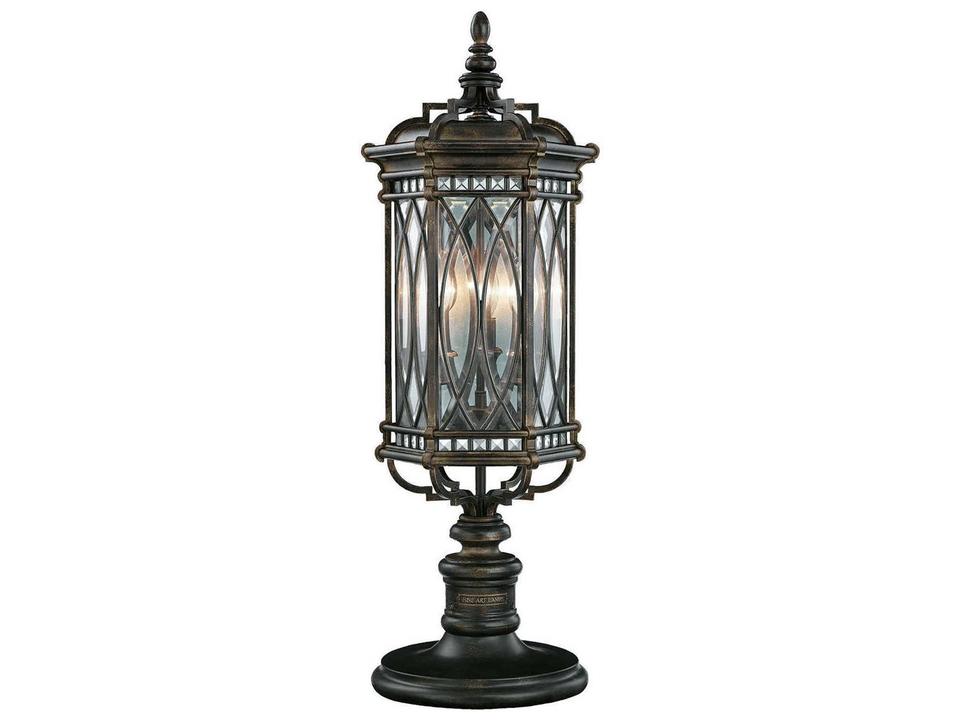 Warwickshire 3-Light Outdoor Post Light in Dark Wrought Iron Patina