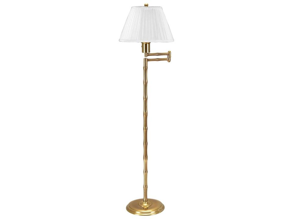 Frederick Cooper Pearson Swing Arm Floor Lamp — Gold Brass with