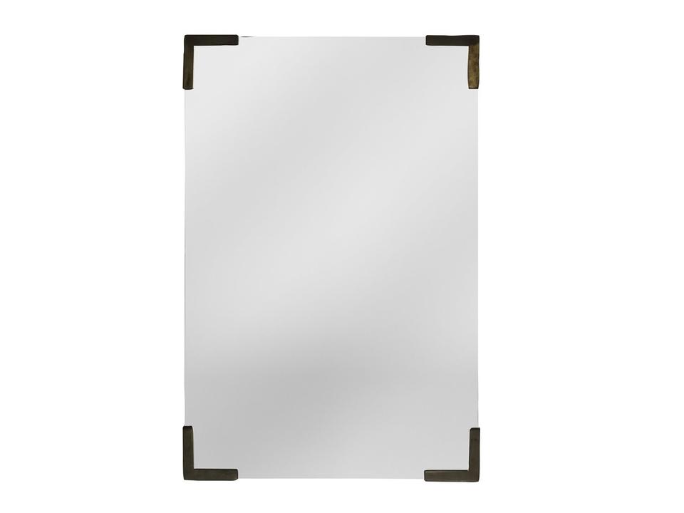 Roth Rectangle Wall Mirror in Antique Brass