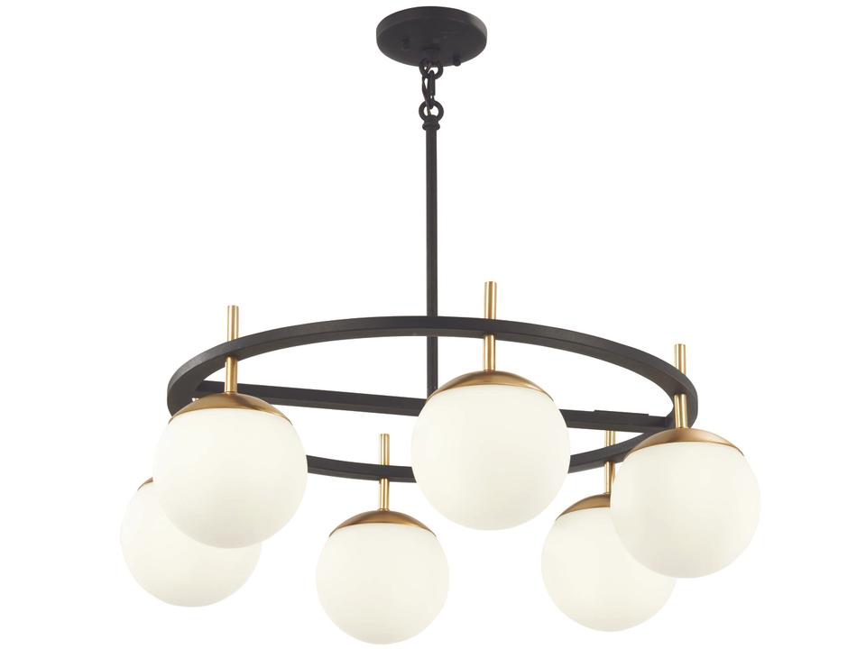 Alluria 6 Light Pendant In Weathered Black