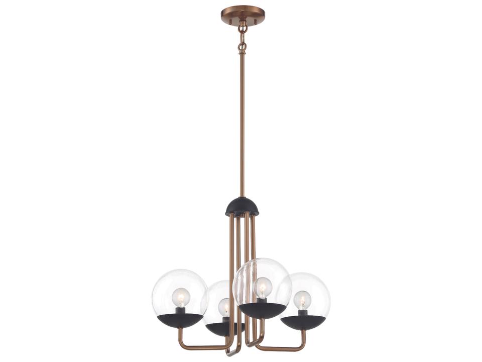 Outer Limits 4-Light Chandelier in Painted Bronze
