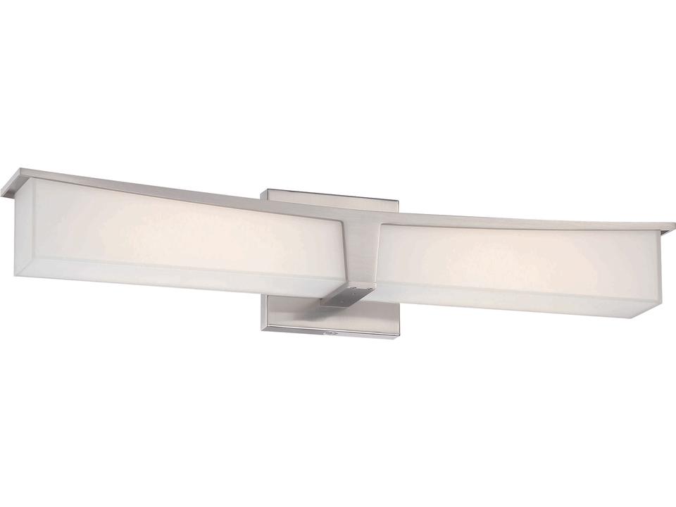 Plane LED Bath Light in Brushed Nickel