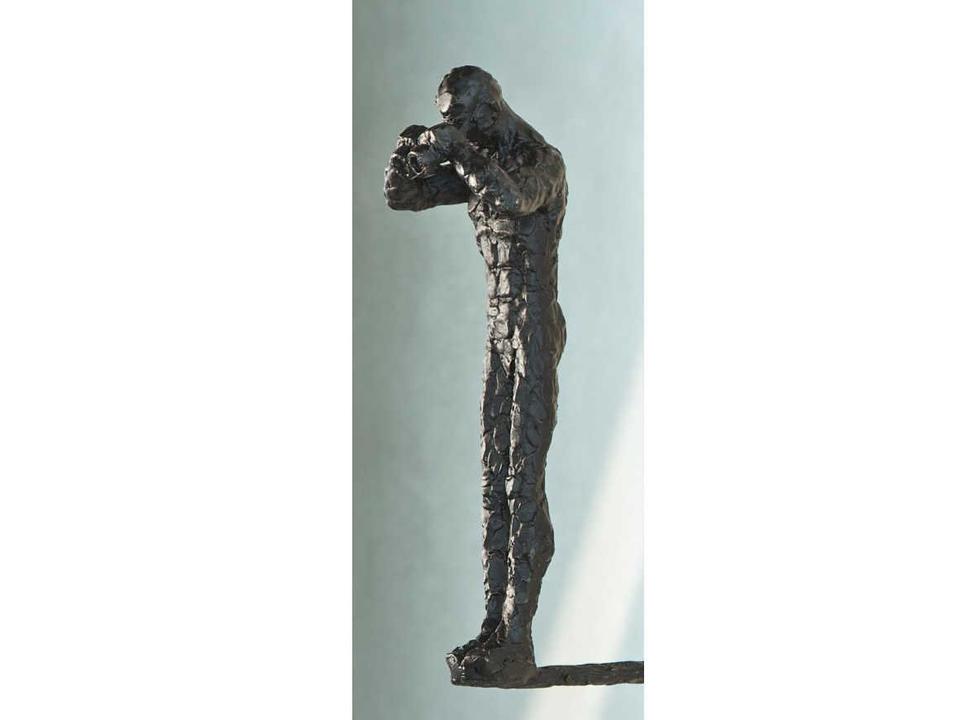Looking Where I've Been Abstract Iron Wall Art in Bronze Finish
