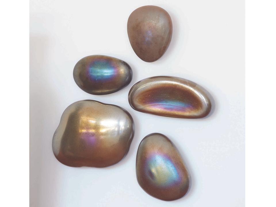 Metallic Glass Wall Art Set of 5
