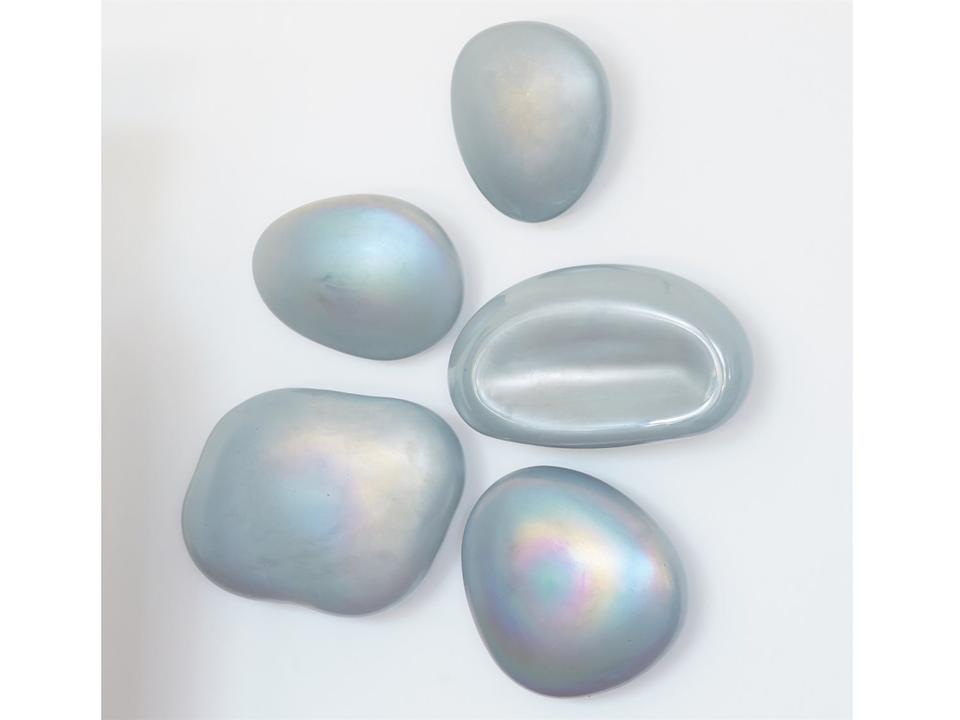 Set of 5 Glass Wall Gems Sapphire Wall Decor