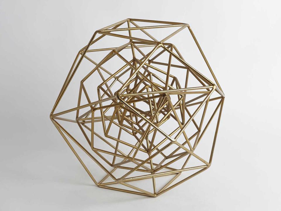 Geo Gold Large Iron Sculpture