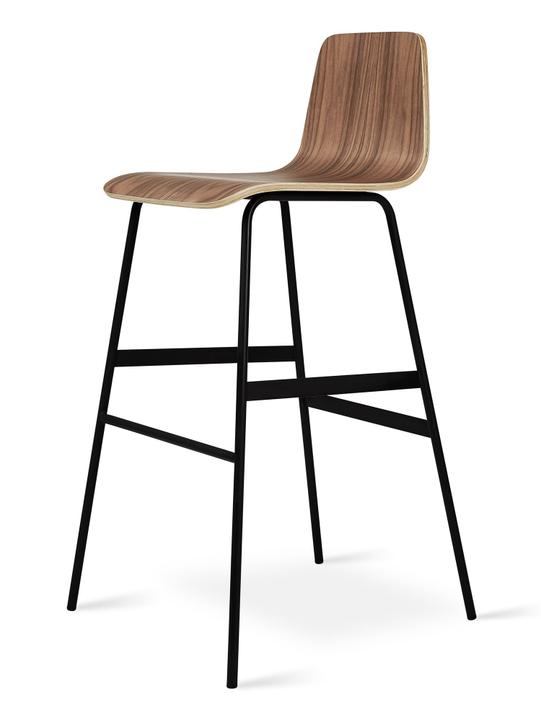 Lecture Ash Wood Walnut Bar Stool