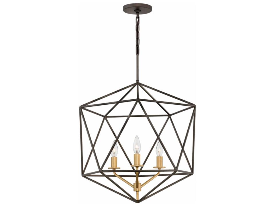 Astrid 3-Light Metallic Matte Bronze Geometric Chandelier