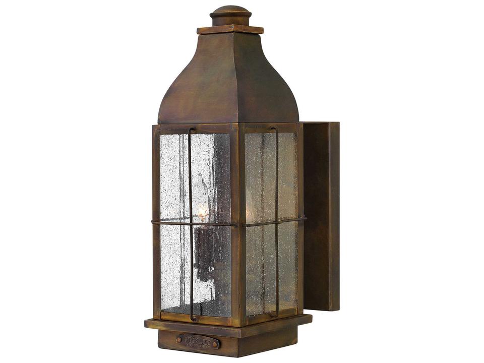 Bingham 2-Light Outdoor Wall Lantern in Sienna with Clear Seedy Glass