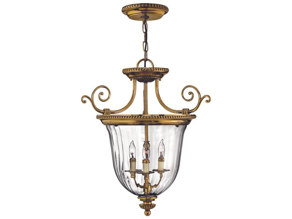 Cambridge 3-Light Convertible Pendant Light in Burnished Brass