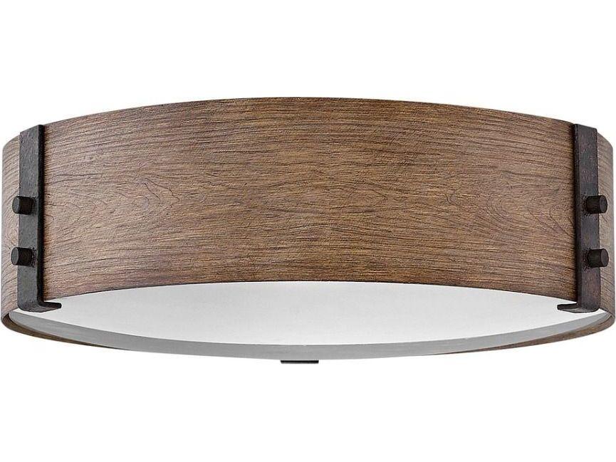 Sawyer 3-Light Outdoor LED Flush Mount in Sequoia