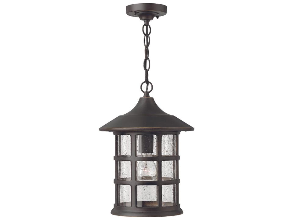 Freeport 1-Light Outdoor Hanging Lantern in Oil Rubbed Bronze