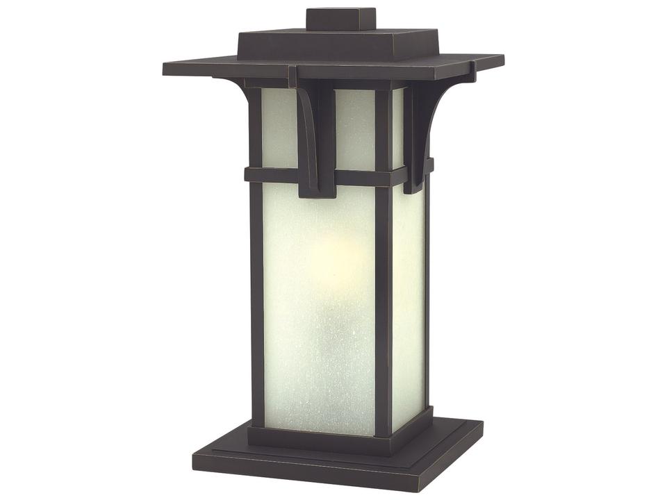 Manhattan One-Light Outdoor Pier Mount Lantern in Oil Rubbed Bronze