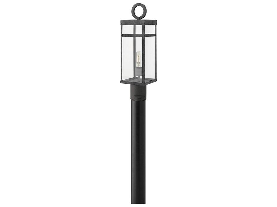 Porter 1-Light Low Voltage Outdoor Post Light in Aged Zinc