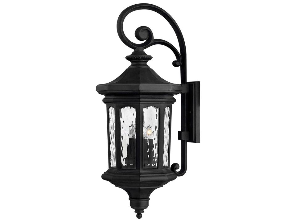 Raley 4-Light Extra Large LED Outdoor Wall Lantern in Museum Black
