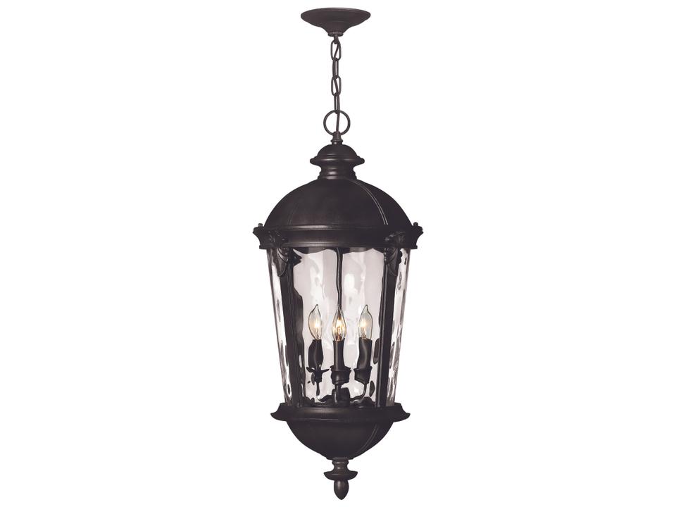 Windsor 4-Light Outdoor Hanging Lantern in Black