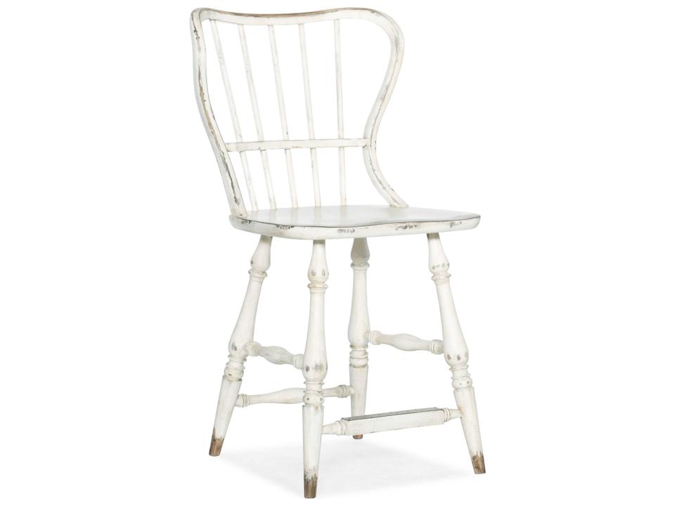 Ciao Bella Spindle Back Counter Stool in Vintage Chalky White