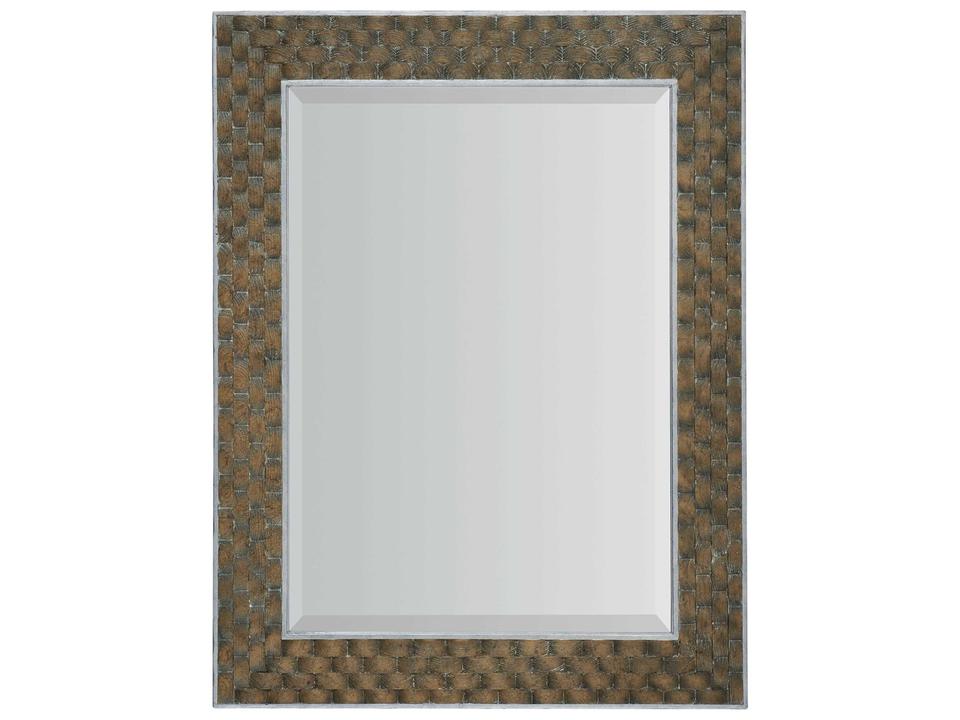 Sundance Rectangular Wall Mirror with Layered Cork Frame