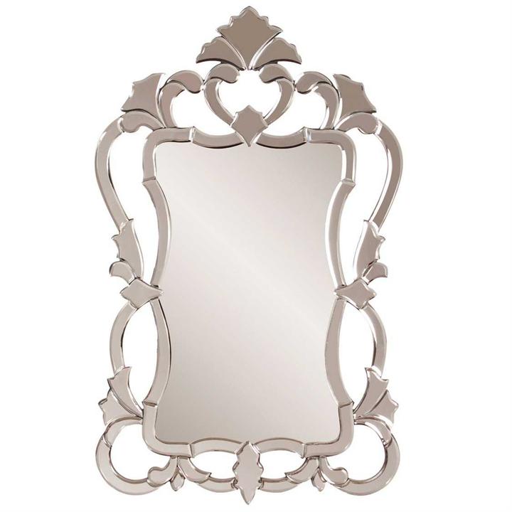 Contessa Wall Mirror with Ornate Venetian Style Frame in Brown Mirrored Finish