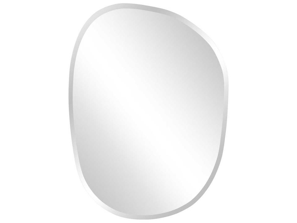 Frameless Asymmetrical Mirrored Wall Mirror with Beveled Edge