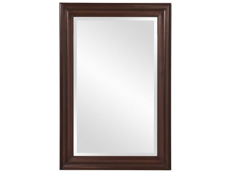 George Rectangular Wall Mirror in Chocolate Brown