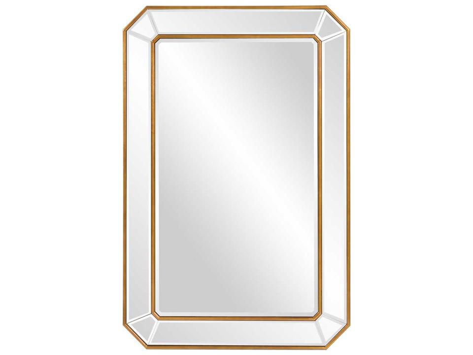 Leopold Rectangle Wall Mirror in Gold Leaf