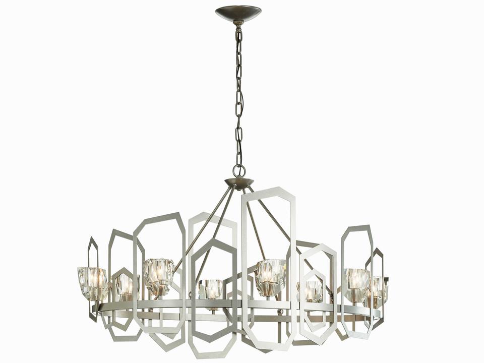 Gatsby Eight Light Chandelier with Crystal Accents