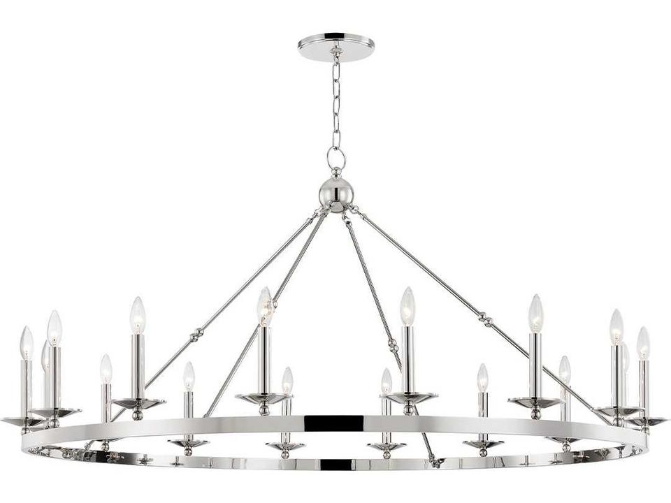 Allendale 16-Light6-Light Polished Nickel Candelabra Round Chandelier
