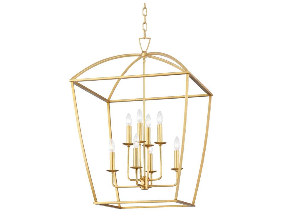 Bryant 8-Light Gold Leaf Candelabra Tiered Chandelier