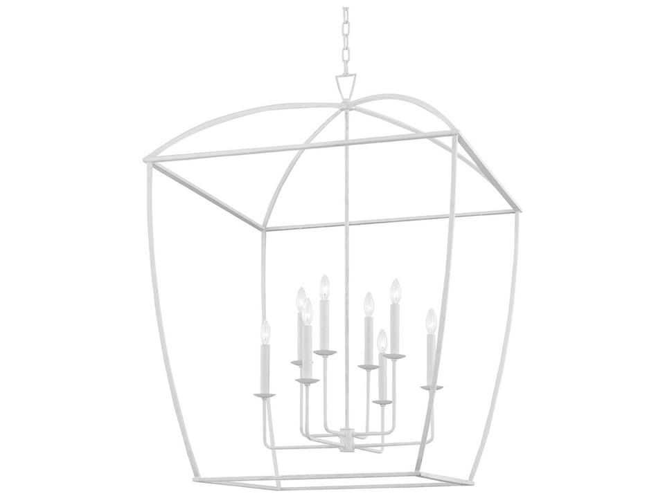Bryant 8-Light White Plaster Candelabra Tiered Chandelier