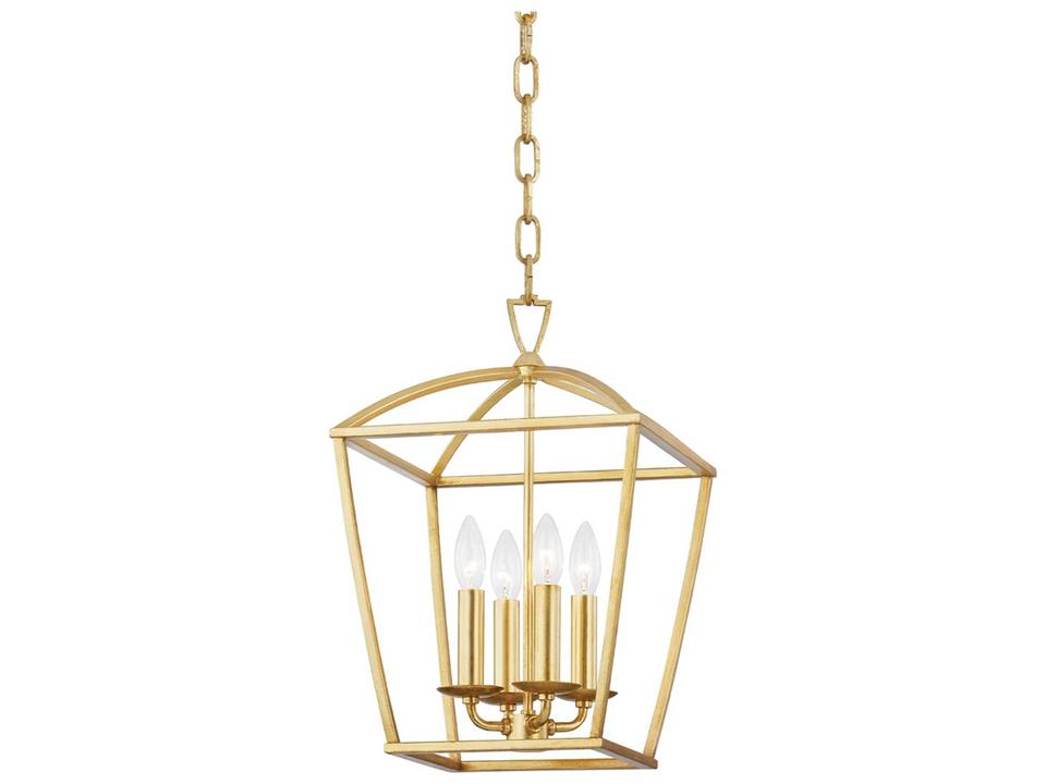 Bryant 4-Light Gold Leaf Candelabra Chandelier