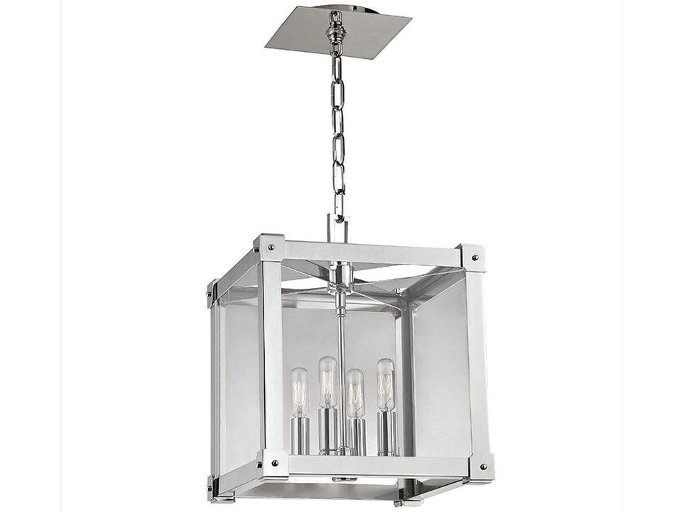 Forsyth 4-Light Polished Nickel Clear Glass Candelabra Chandelier