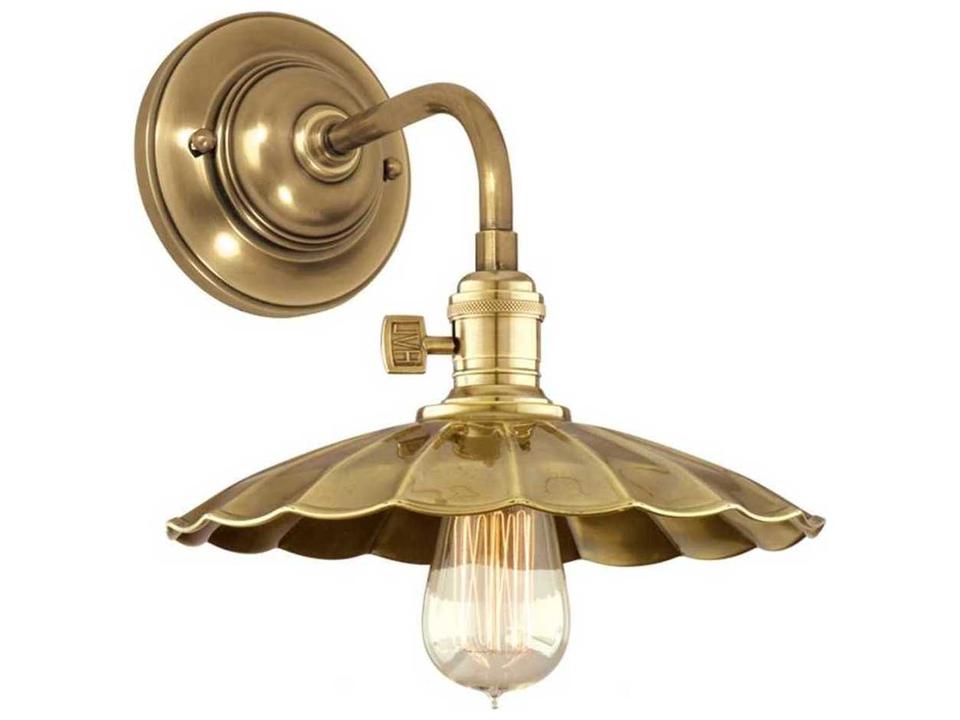 Heirloom Wall Sconce in Aged Brass Industrial Modern