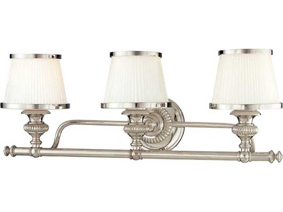 Milton Three-Light Bath Bracket Polished Nickel