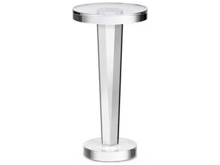Liora Round Side Table in Clear Acrylic