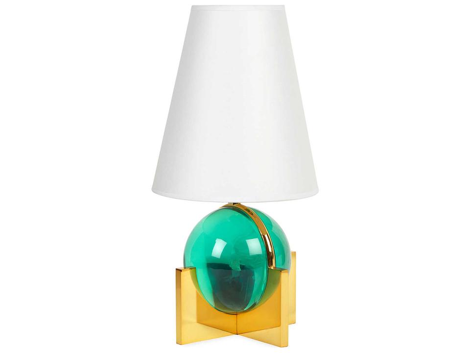 Globo Emerald Brass Green Table Lamp