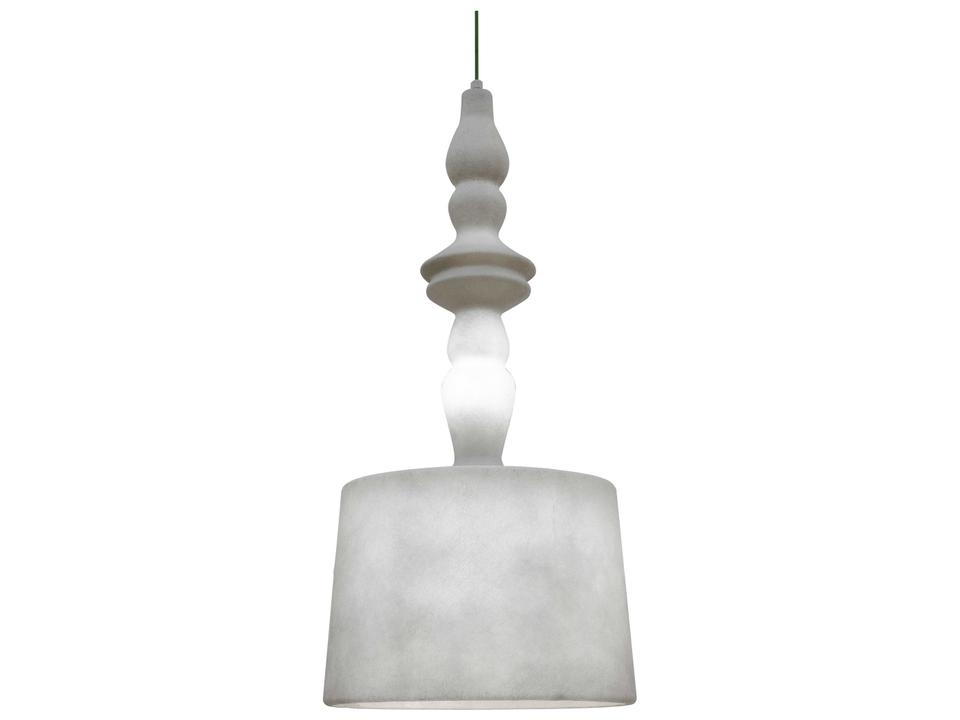 Alibabig Outdoor Pendant Light in White Fiberglass