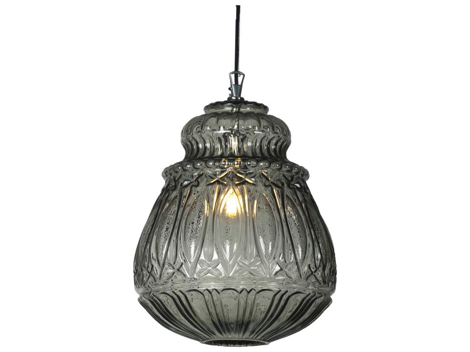 Ginger 1-Light Smoked Glass LED Outdoor Hanging Light