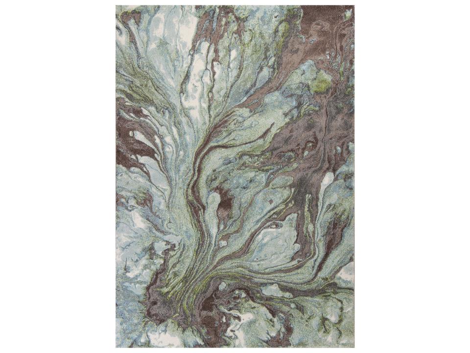 Illusions Seafoam Watercolors Transitional Area Rug