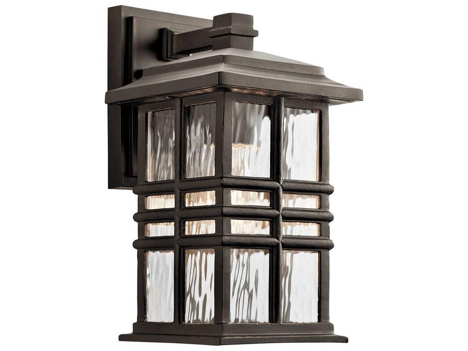 Beacon Square 1-Light Outdoor Wall Lantern in Olde Bronze