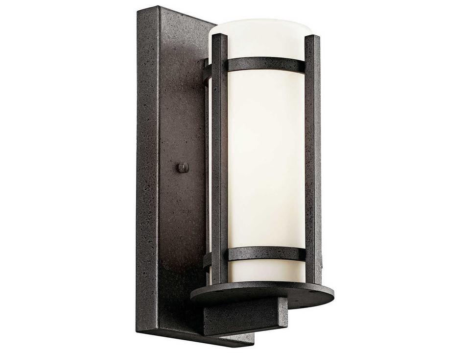 Camden 1-Light Outdoor Wall Light in Anvil Iron