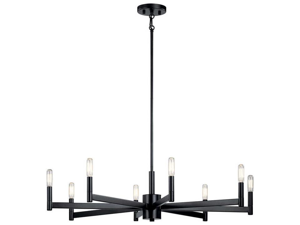 Erzo 8-Light Black Candelabra Chandelier