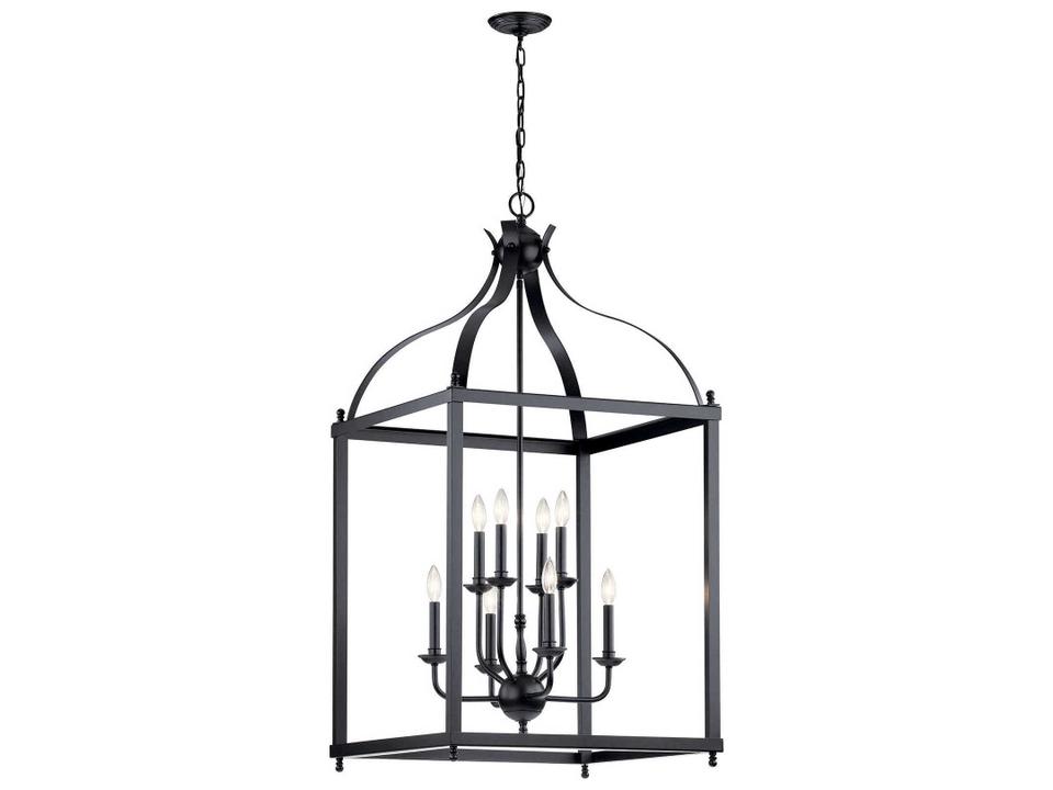 Larkin 8-Light Black Candelabra Chandelier
