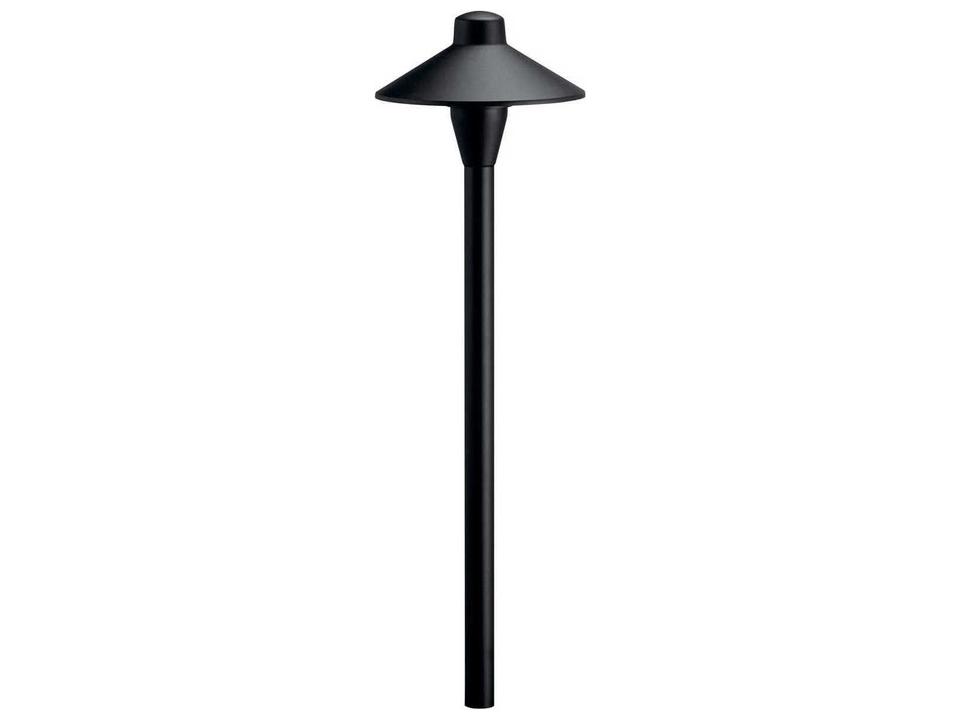 6.75-Inch 12V Traditional Outdoor Path Light Textured Black