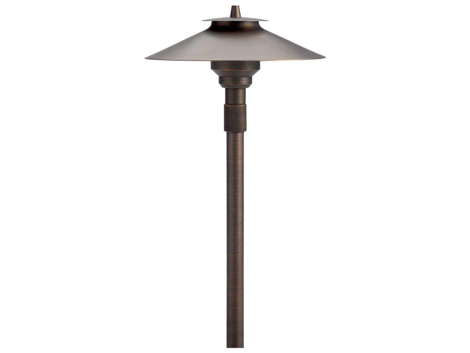 Large Adjustable Height Outdoor Path Light in Centennial Brass